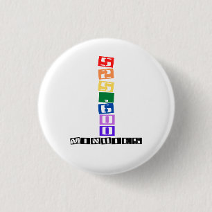 525,600 Minutes  1 Inch Round Button