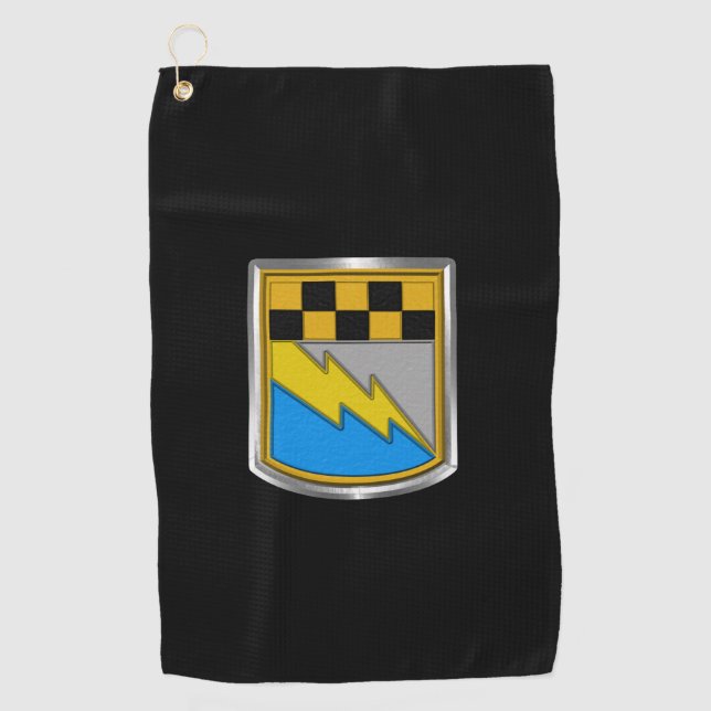 525 Military Intelligence Brigade Customized Patch Golf Towel (Front)