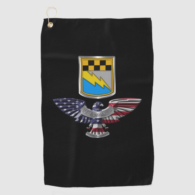 525 Military Intelligence Brigade Eagle Golf Towel (Front)