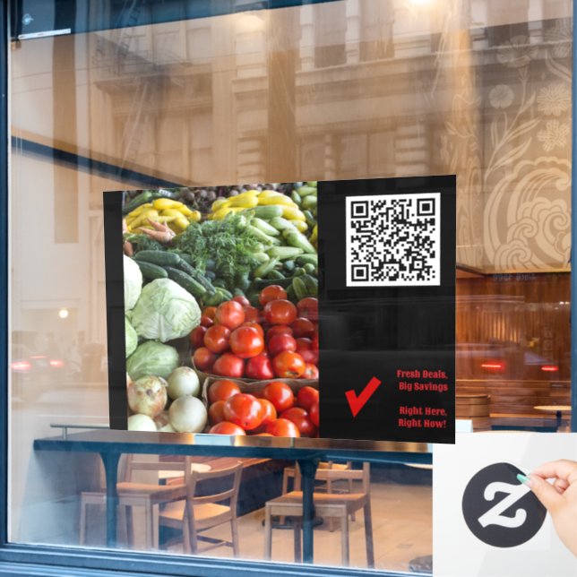52.00' * 37.56' Grocery Window Cling (Cafe Window)