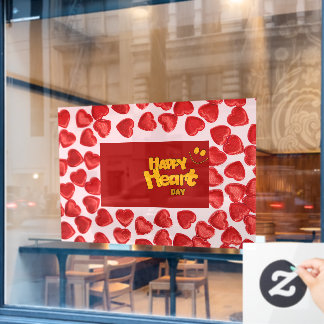 52" * 37.56" Valentine's Window Cling