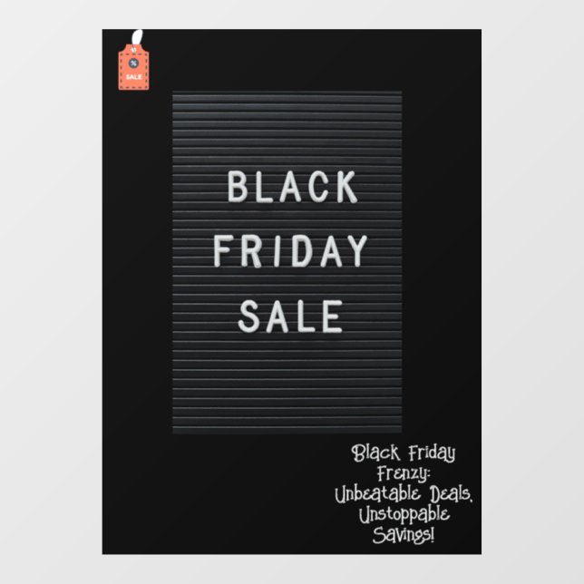 52' * 72' Black Friday Window Cling (Sheet)