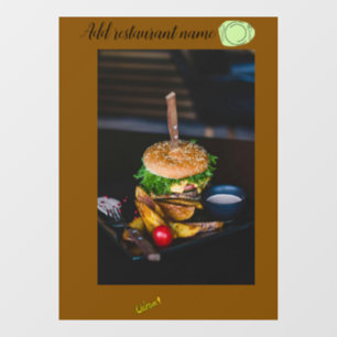 52" * 72" Restaurant Window Cling