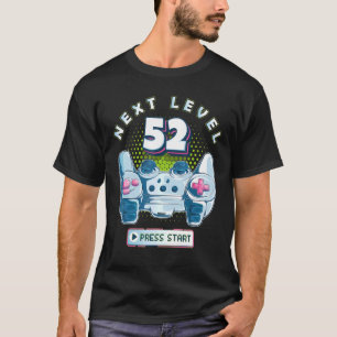 52 Birthday Gamer Next Level 52 Gaming Controller T-Shirt