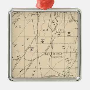 52 Centre Negro population 1880-1900 Metal Ornament