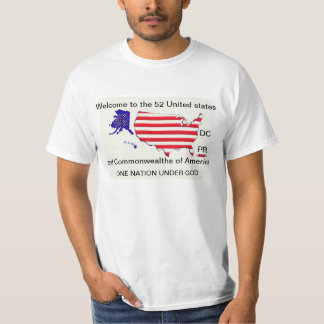 52 ÉTATS SOUS le T-shirt d'un DIEU