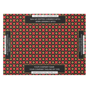 52"X70" Trade Show Tablecloth Logo Black and White