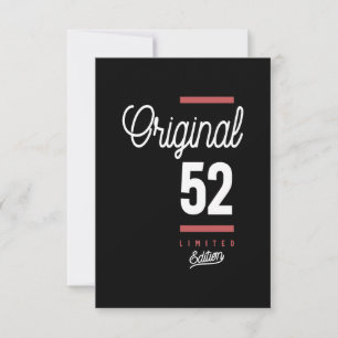 52 Years Old Birthday Gift RSVP Card
