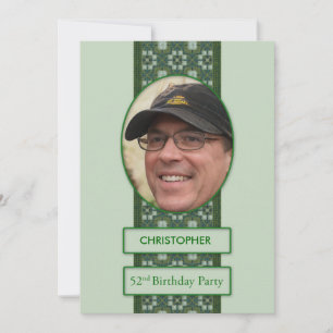 52e anniversaire Invitation de fête Ajouter une ph