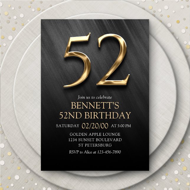 52e Invitation d'anniversaire (Créateur téléchargé)
