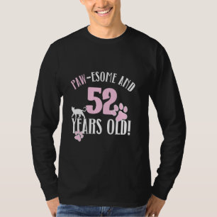 52nd Birthday 52 Years Old Cat Mom Cat Lover Birth T-Shirt