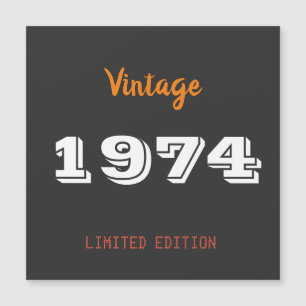 52nd Birthday Magnetic Invitation – Vintage 1974 