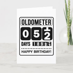 52nd Birthday Oldometer Card
