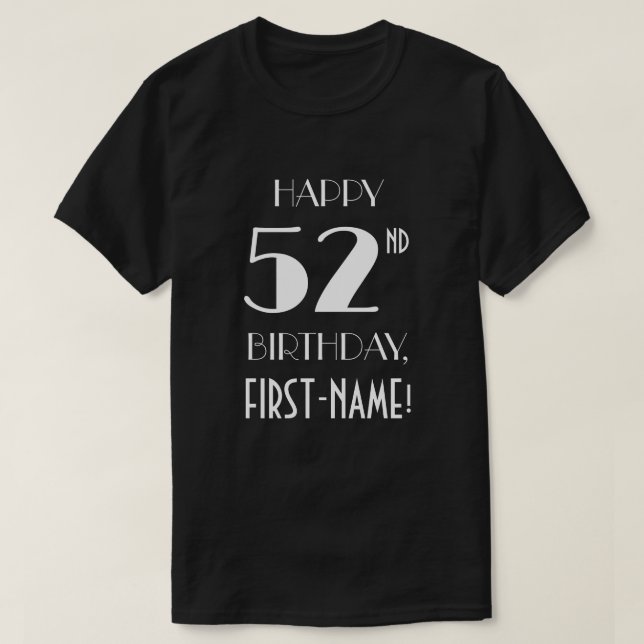 52nd Birthday Party - Art Deco Inspired Look Shirt (Design Front)