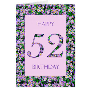 52nd Birthday Purple Daisies
