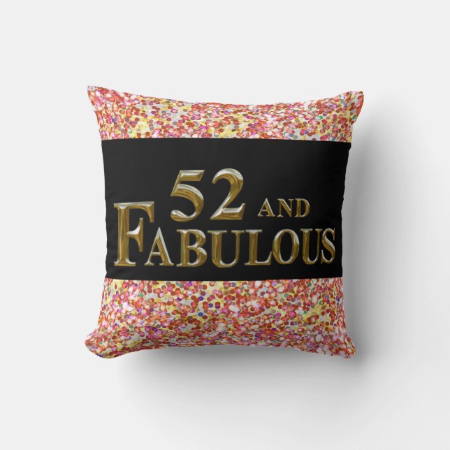 52nd Birthday  Throw Pillow (Front)
