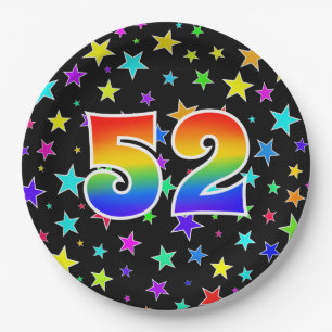 52nd Event: Bold, Fun, Colourful Rainbow 52 Paper Plate