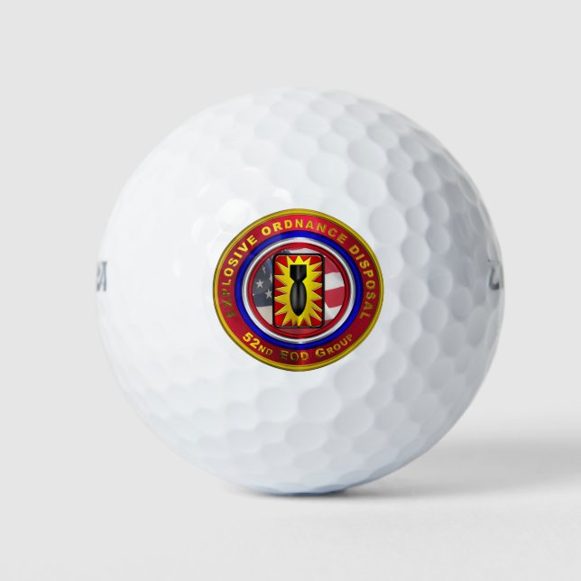 52nd Explosive Ordnance Disposal Group Golf Balls (Front)