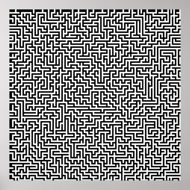 52x52 or Smaller Poster Maze1 Customize the white! (Front)