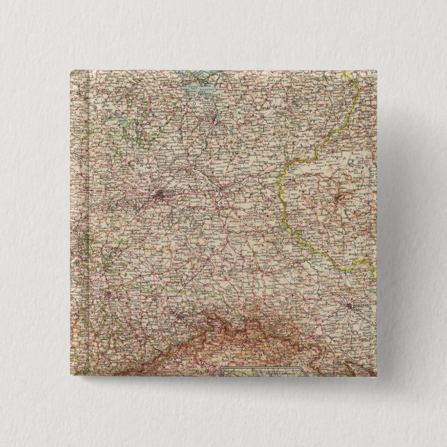 5355 North Germany 2 Inch Square Button (Front)