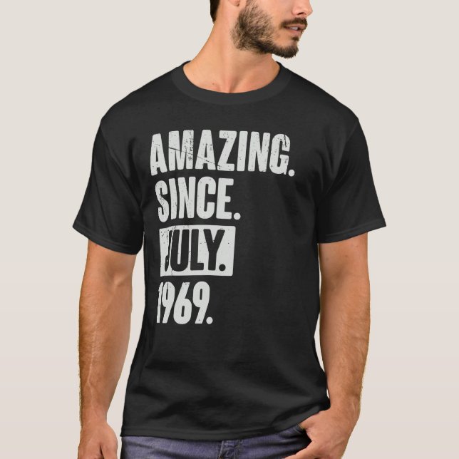 53 Year Old 53rd Birthday   Amazing Since July 196 T-Shirt (Front)