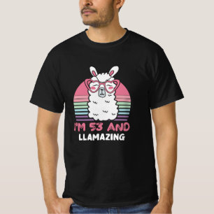 53 Year Old Bday Llamazing 53rd Birthday Llama T-Shirt