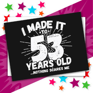 53 Year Old Sarcastic Meme Funny 53rd Birthday Postcard