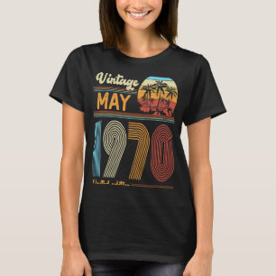 53 Years Old Birthday  Vintage May 1970 Women Men T-Shirt