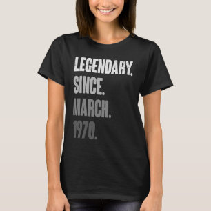 53 Years Old Vintage 1970 Birthday March 53rd Deco T-Shirt