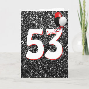 53e ballons d'anniversaire sur carte de Parties sc