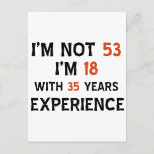 53rd birthday designs postcard