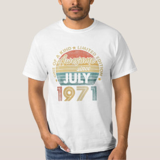 53rd Birthday Men Awesome 1971 T-Shirt