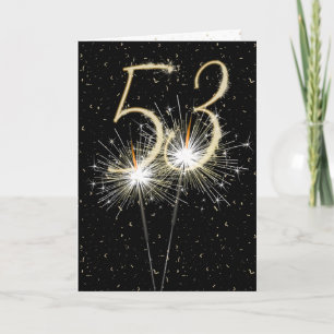 53rd wedding anniversary sparklers card