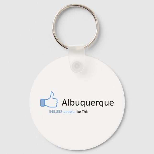 545852 people like Albuquerque Keychain (Front)