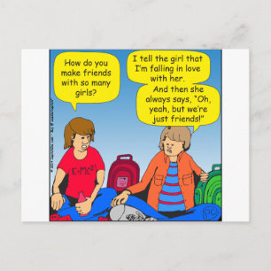 546 girl friends cartoon postcard
