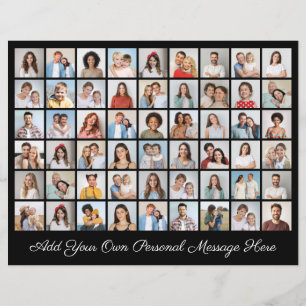 54 Photo Collage Add Your Own Greeting Large Card