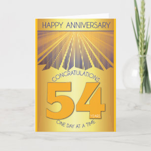 54 Year 12 Step Recovery Anniversary Customized Card