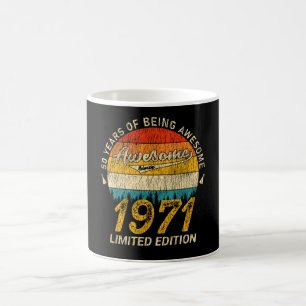 54 Year Old 1971 Retro Awesome 54th Birthday Gift Coffee Mug