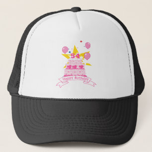 54 Year Old Birthday Cake Trucker Hat