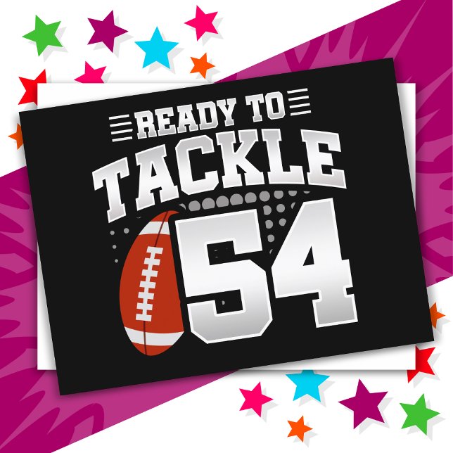 54 Year Old Tackle Football Party 54th Birthday Postcard (Creator Uploaded)