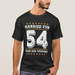 54 Years Marriage 54Th Wedding Anniversary T-Shirt