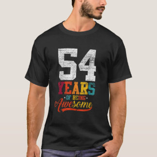 54 Years Of Being Awesome Gifts 54 Years Old 54th  T-Shirt