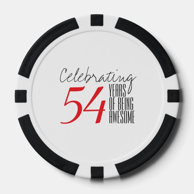 54 years of being awesome poker chips (Front)