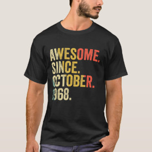 54 Years Old 54th Birthday Awesome Since October T-Shirt