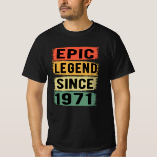 54 Years Old Bday 1971 Epic Legend 54th Birthday T-Shirt