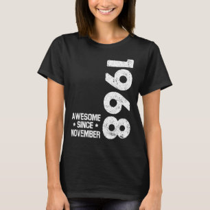 54 Years Old Funny Awesome Since November 1968 54t T-Shirt