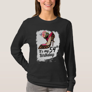 54 Years Old High Heels Leopard It's My 54th Birth T-Shirt