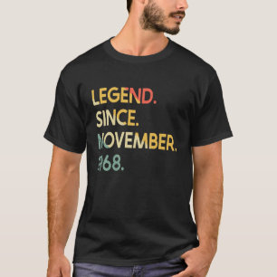 54 Years Old Legend Since November 1968 54Th Birth T-Shirt