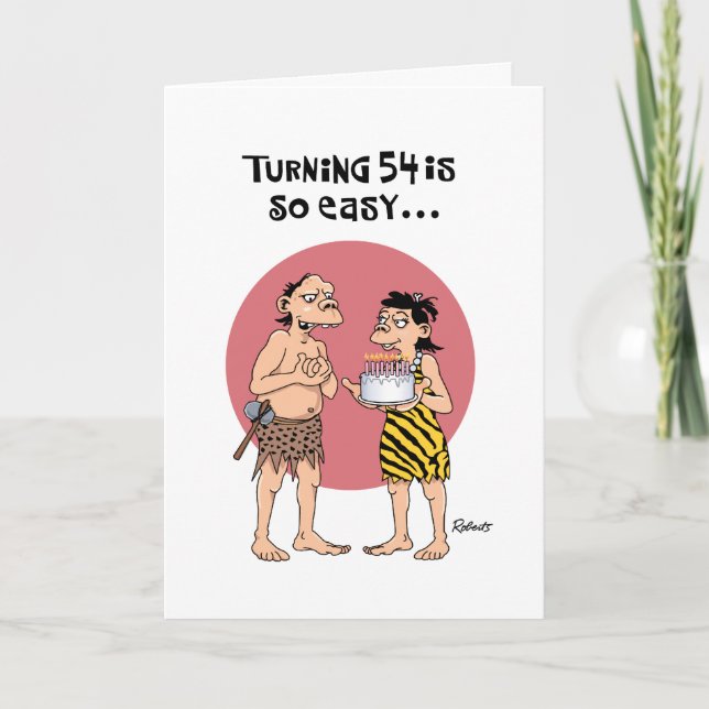 54e Anniversaire Carte d'assurance masculine (Devant)