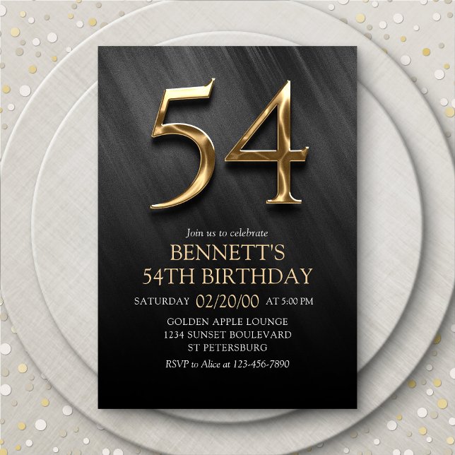 54e anniversaire Invitation (Créateur téléchargé)